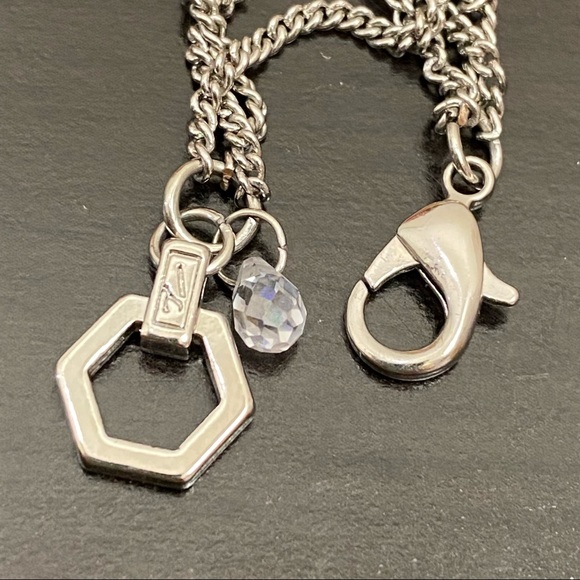 Vintage Vera Wang Simply Vera Rhinestones Silver-tone Fringe Chain Long Necklace - Picture 13 of 14